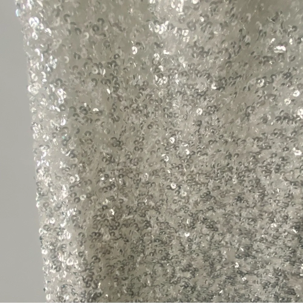 Betsy Adam V-Neck Cutout-Detail Sequinned IvorySilver 4 - Picture 5 of 16